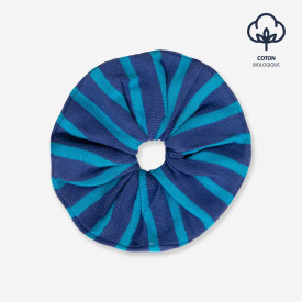 Bonnet Adulte 100% Coton Bio Bleu Ardoise/brique - Bleu Mer